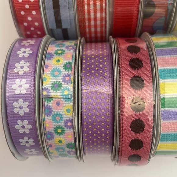 13 Ribbon Rolls American Crafts Elements & Premium New Crafts Gift Wrap Home - Picture 5 of 8